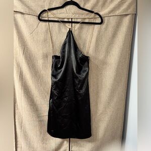 Pretty Garbage Size S Gold Chain Halter mini Dress, Brand new